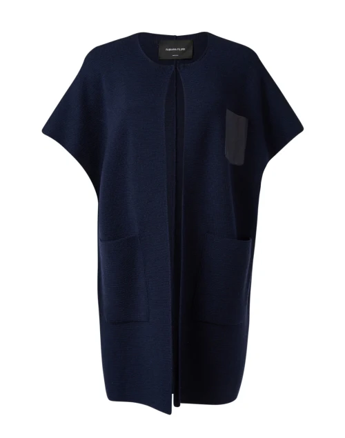 Navy Wool Cardigan