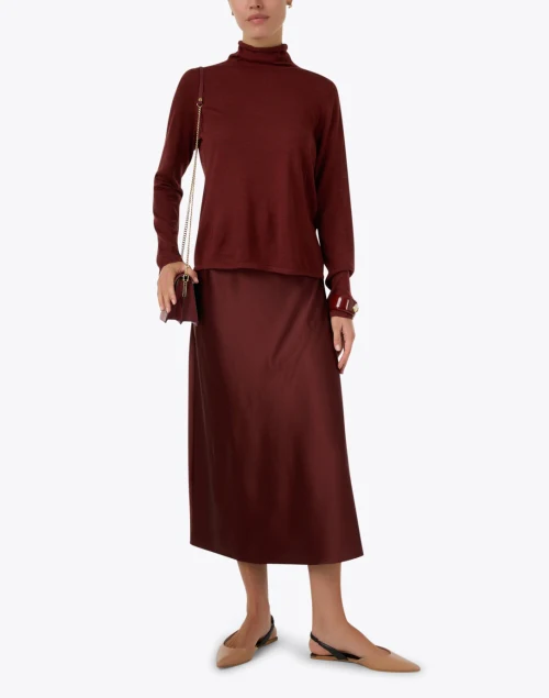 Redwood Brown Silk Skirt