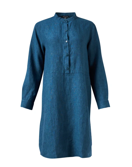 Teal Linen Shift Dress