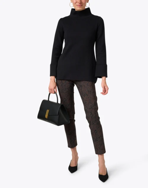 Laura Black Cotton Cashmere Tunic