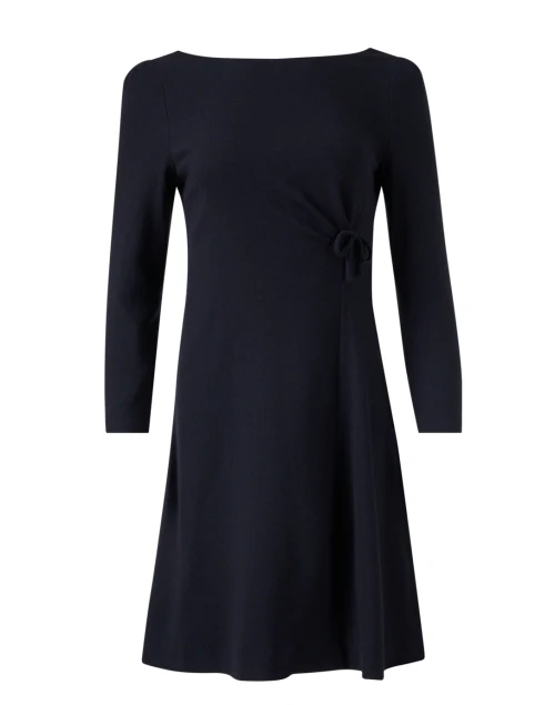 Vale Navy Wool Crepe Dress