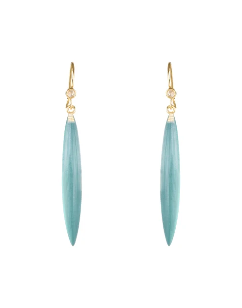 Blue Lucite Drop Earrings