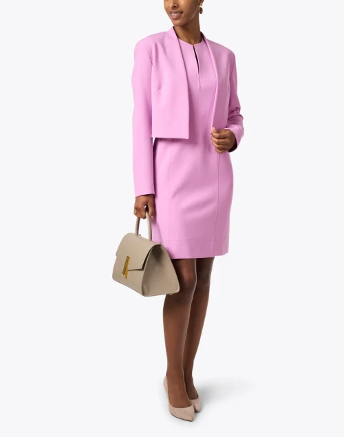 Jibelara Pink Open Cropped Jacket