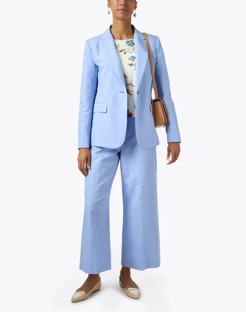Zircone Light Blue Wide Leg Trouser