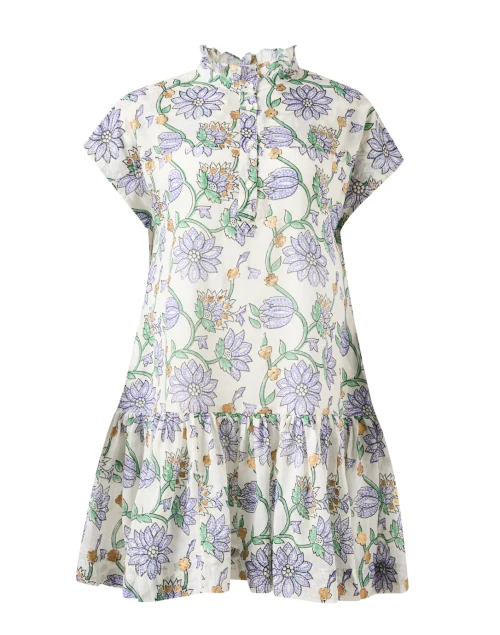 Presidio Purple and Gold Floral Print Dress