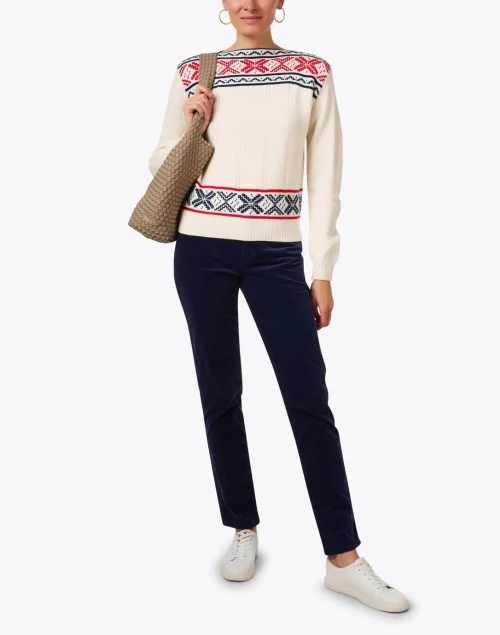 Navy Corduroy Straight Leg Pant