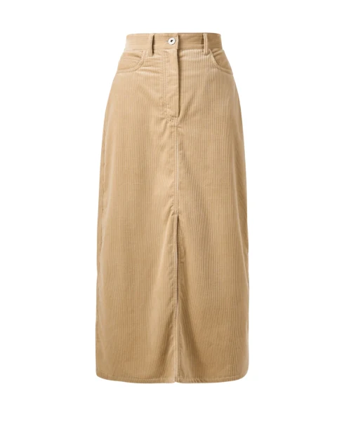 Ghiotto Beige Corduroy Skirt