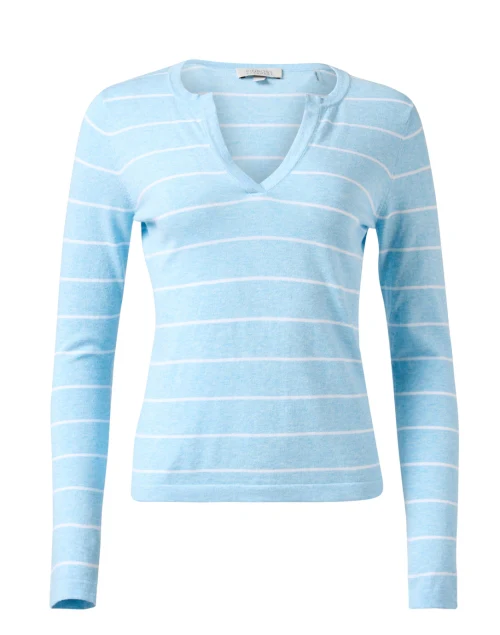 Blue and White Striped Top
