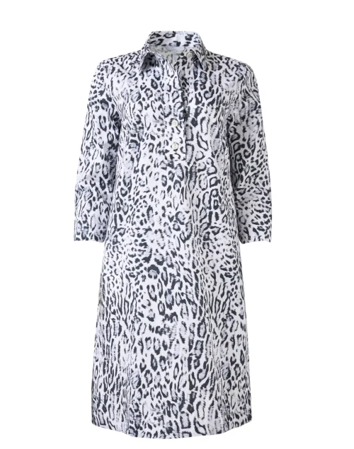 Charlotte Leopard Print Sateen Dress