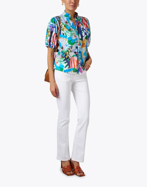 Villamarie Multi Print Cotton Top