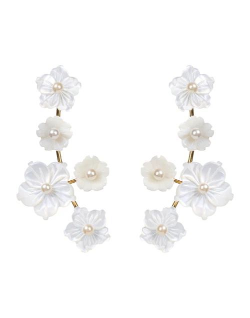 Zaria Mother of Pearl Flower Earrings
