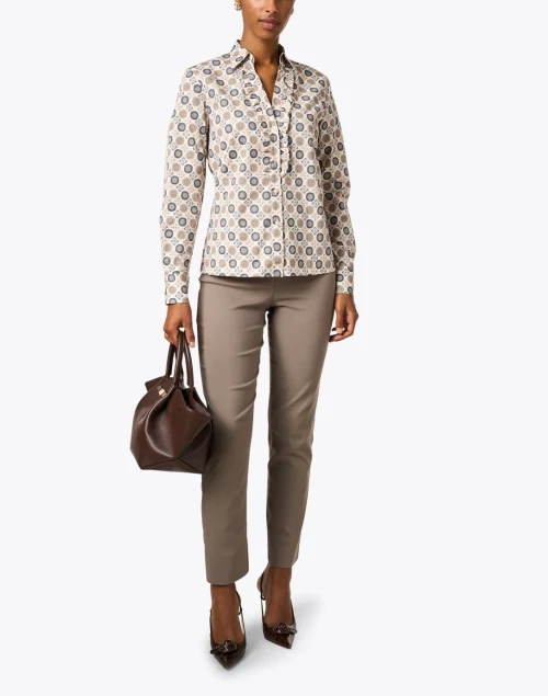 Milo Taupe Stretch Pull On Pant