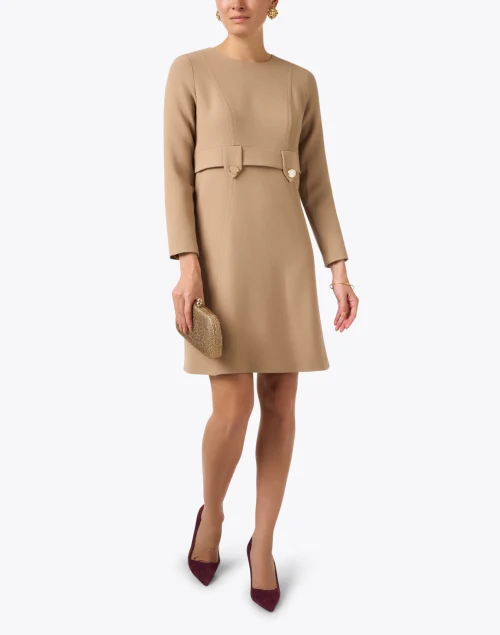 Trilby Camel Wool Crepe Dress