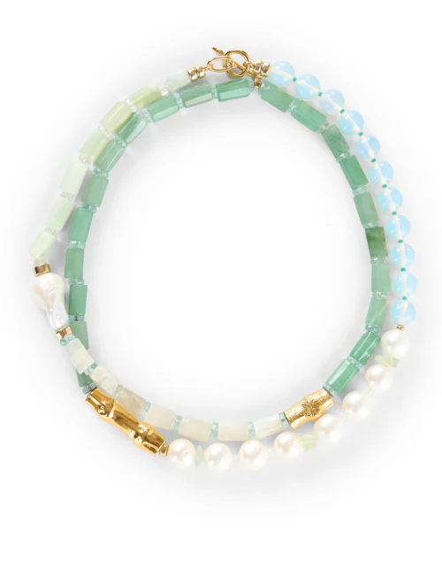 Cabana Blue and Green Wrap Necklace