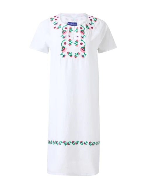 Norah White Floral Embroidered Dress