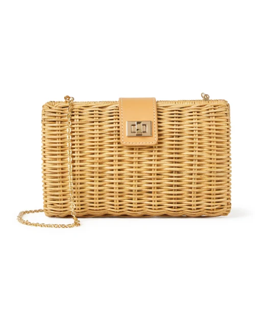 Lou Tan Wicker Clutch