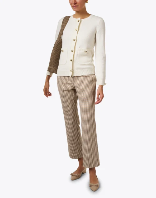 Classic Ivory Wool Cardigan