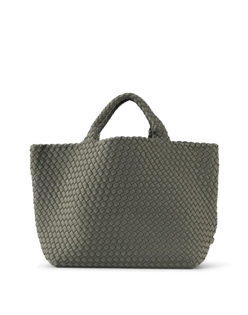 St. Barths Medium Green Woven Handbag