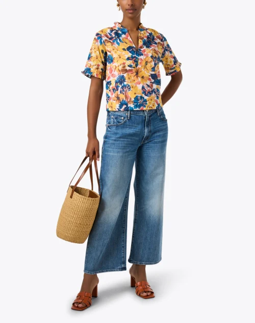 Ebisu Multi Floral Print Top