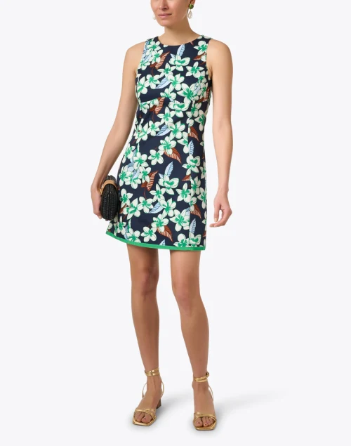 Ritza Navy Tropical Print Dress