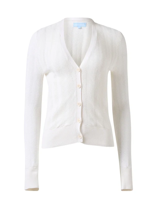 Pointelle White Cardigan