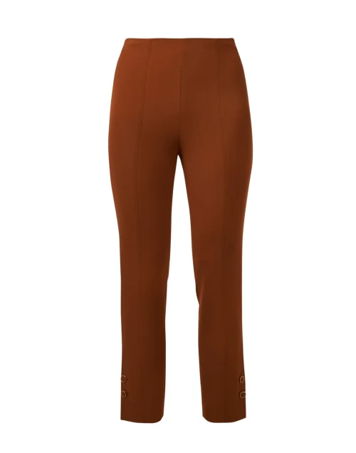Brown Stretch Crepe Trouser