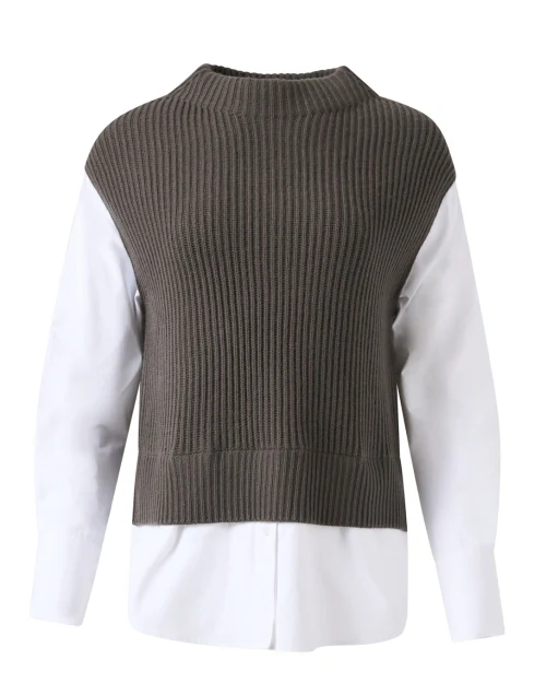 Joni Taupe Wool Cashmere Looker Sweater