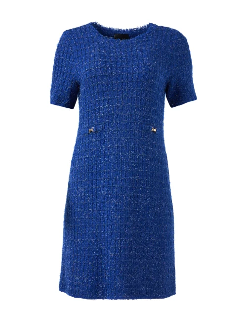 Blue Knit Shift Dress