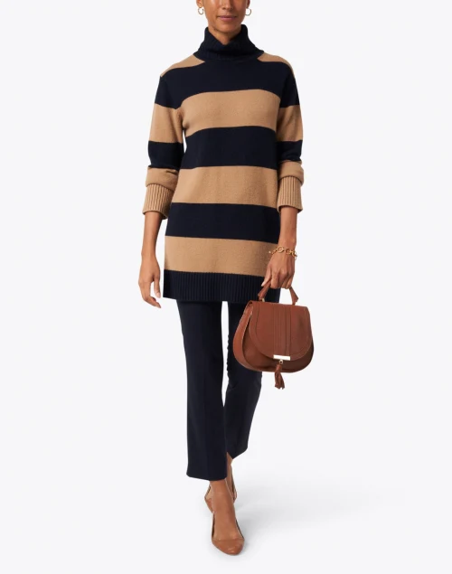 Jerry Navy Stretch Sateen Pant