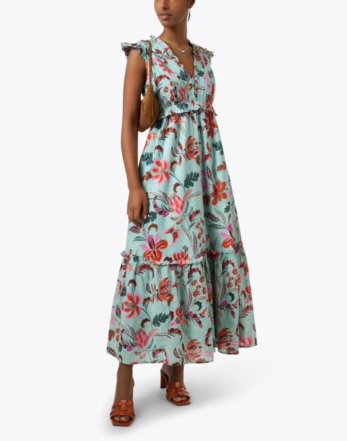 Constance Blue Floral Print Dress