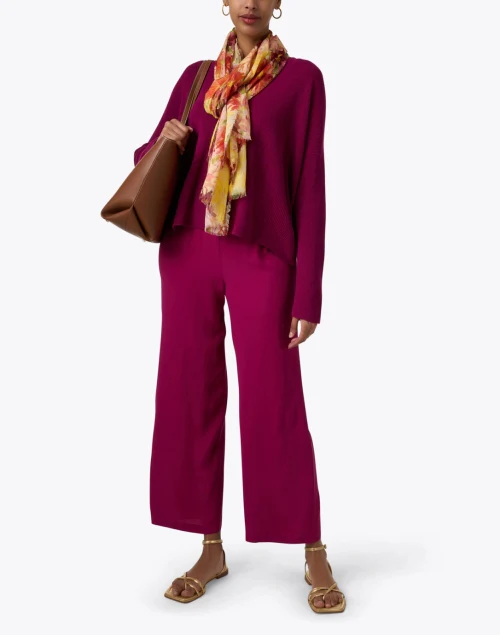 Rhapsody Magenta Silk Pant