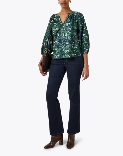 Mitte Green Print Cotton Top