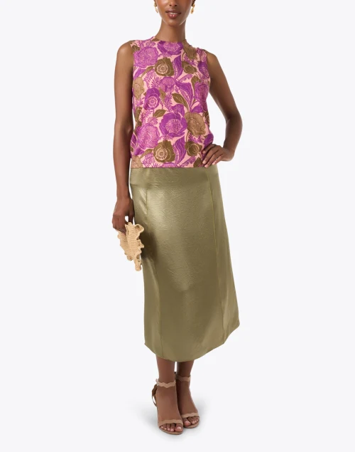 Pink Floral Wool Top
