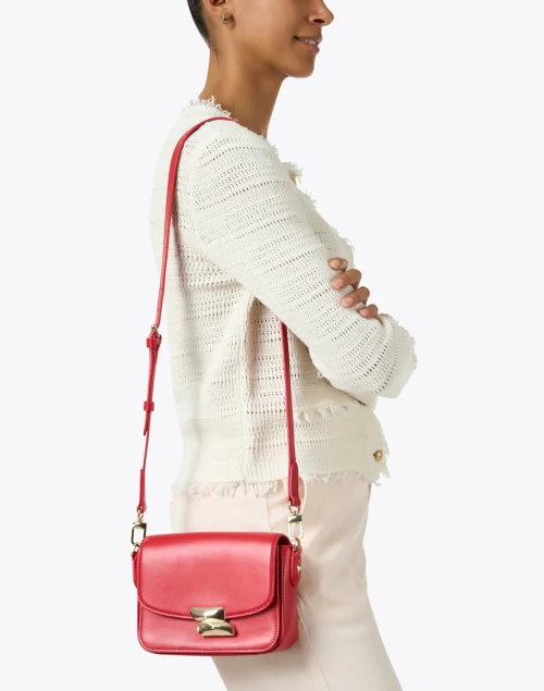 Frankie Red Leather Crossbody Bag