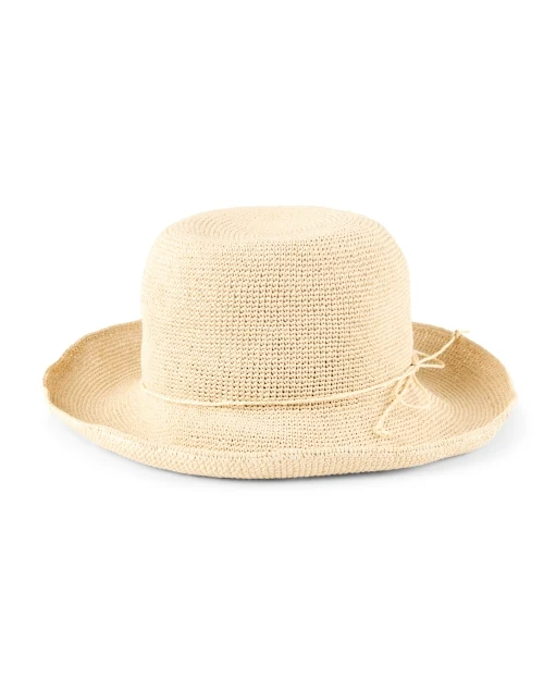 Beige Woven Raffia Hat