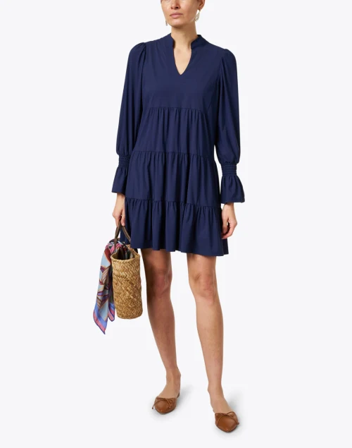 Tammi Navy Tiered Dress