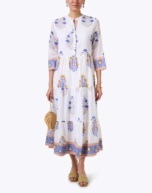 Napa White Print Cotton Dress