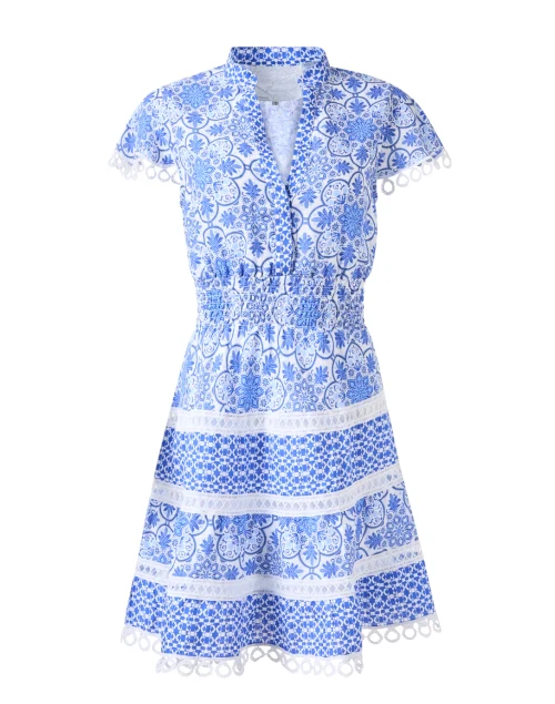 Parana Blue Printed Linen Dress