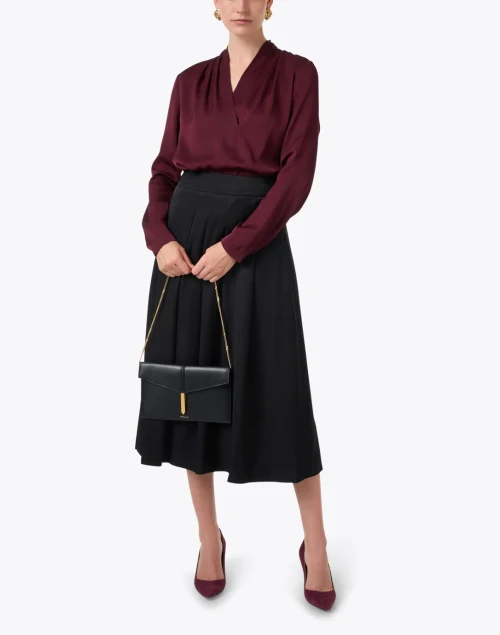 Nellie Mulberry Red Silk Blouse