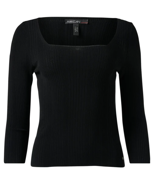 Black Ribbed Top