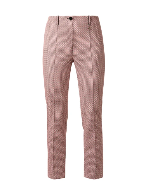 Peach Geo Print Stretch Pant