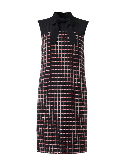 Black Multi Tweed Shift Dress