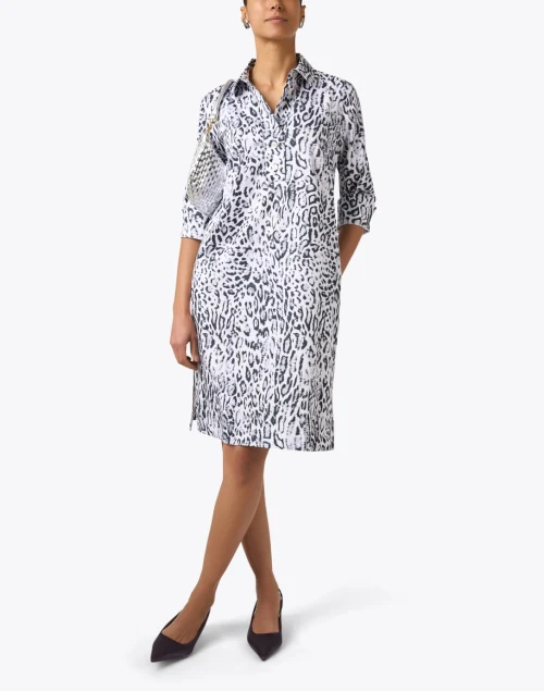 Charlotte Leopard Print Sateen Dress