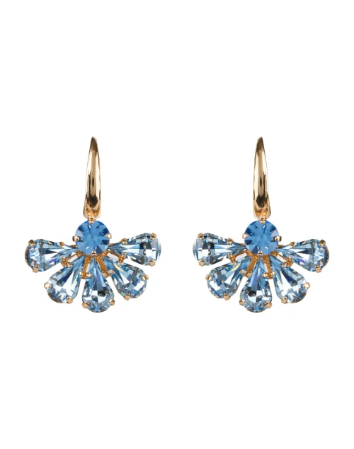 Blue Petal Drop Earrings