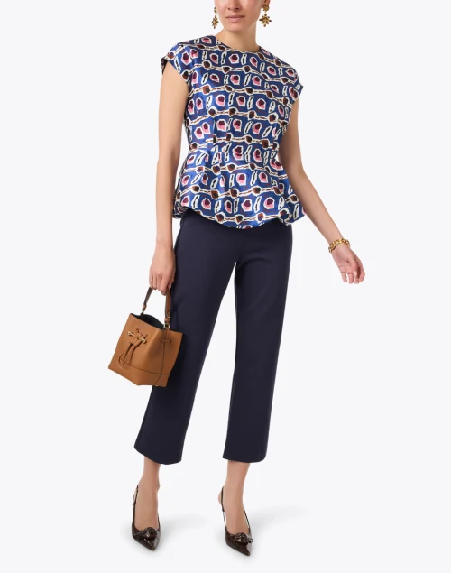 Navy Ponte Ankle Pant