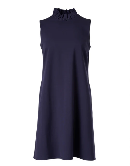Avery Navy Ruffle Dress