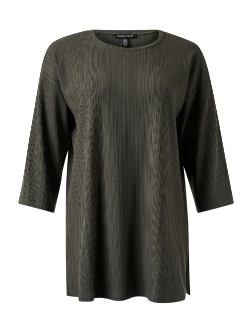 Green Ribbed Top