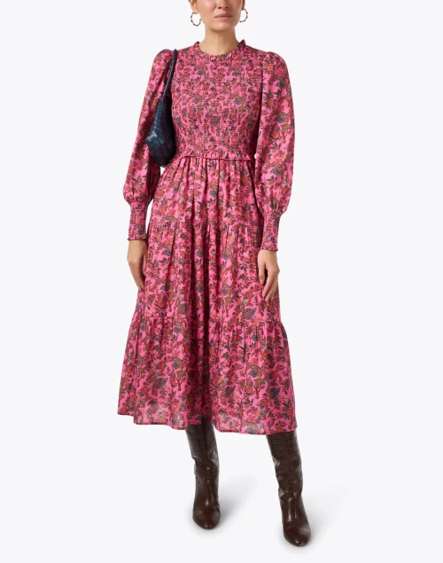 Ivy Pink Print Cotton Dress