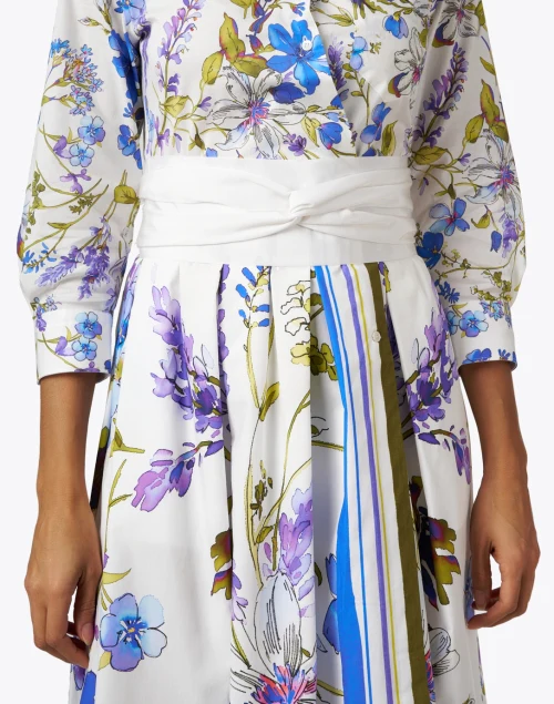 White Wide Ribbed Belt
