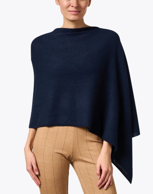 Midnight Blue Cashmere Ruana